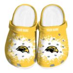 personalized southern miss golden eagles splatter background clog best selling