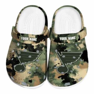 personalized st louis blues camouflage craze clog best selling