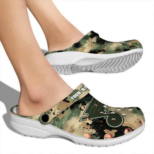personalized st louis blues camouflage craze clog fashion forward