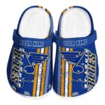personalized st louis blues contrasting stripes clog best selling