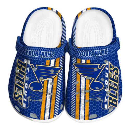 personalized st louis blues contrasting stripes clog best selling
