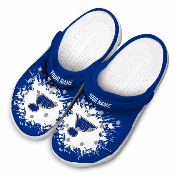 personalized st louis blues splatter background clog latest model