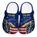 personalized st louis blues star spangled side pattern clog best selling