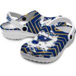 personalized st louis blues zigzag paint burst clog best selling