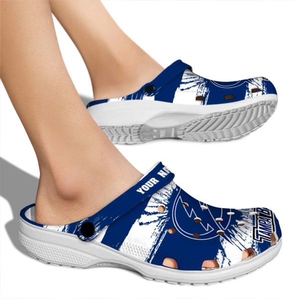 personalized tampa bay lightning paint splatter graphics clog fashion forward