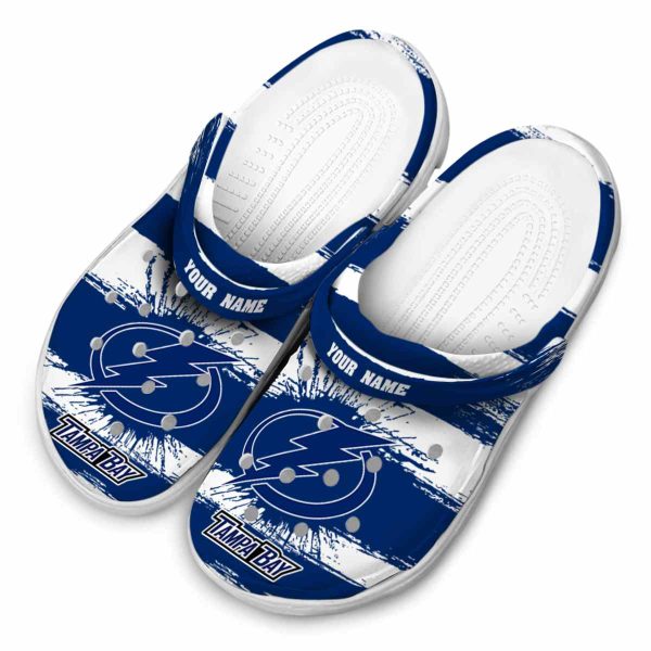 personalized tampa bay lightning paint splatter graphics clog latest model