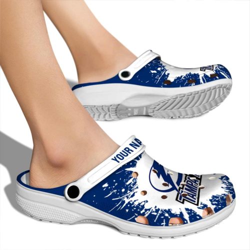 personalized tampa bay lightning splash art clog fashion forward