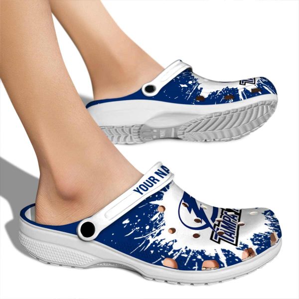 personalized tampa bay lightning splash art clog fashion forward