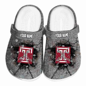 personalized temple owls cracked ground texture clog best selling
