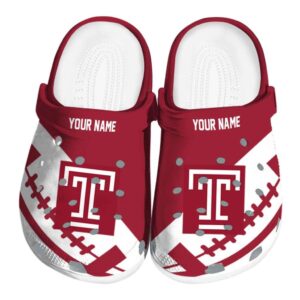 personalized temple owls football motif clog best selling