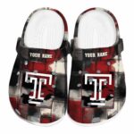 personalized temple owls plaid fusion clog best selling