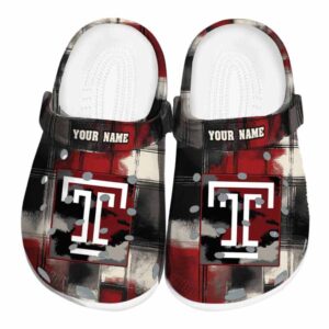 personalized temple owls plaid fusion clog best selling