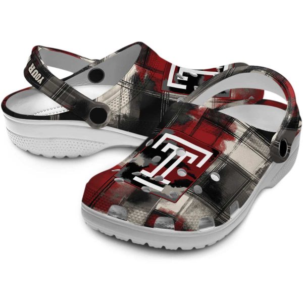 personalized temple owls plaid fusion clog high quality