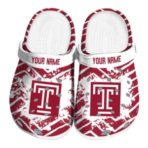 personalized temple owls zigzag paint burst clog best selling