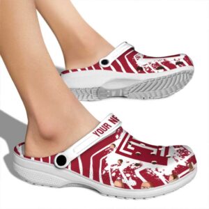personalized temple owls zigzag paint burst clog fashion forward