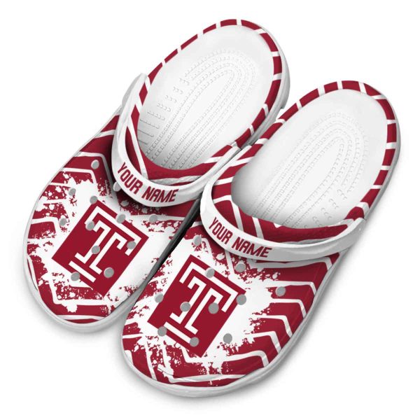 personalized temple owls zigzag paint burst clog latest model