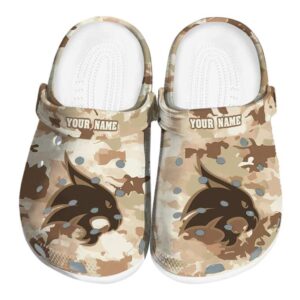 personalized texas state bobcats desert camo clog best selling