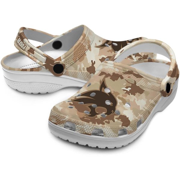 personalized texas state bobcats desert camo clog high quality