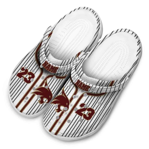personalized texas state bobcats pinstripe pattern clog latest model