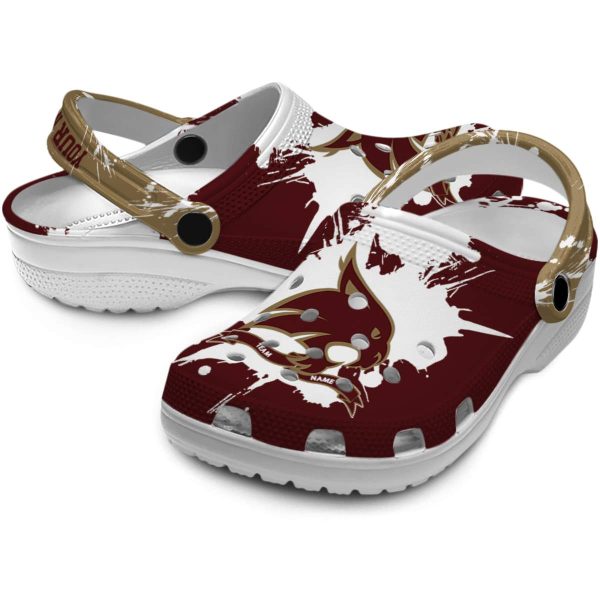 personalized texas state bobcats splatter pattern clog high quality