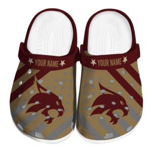 personalized texas state bobcats star spangled graphic clog best selling