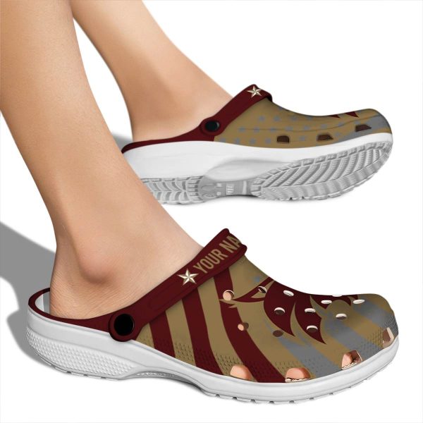 personalized texas state bobcats star spangled graphic clog fashion forward