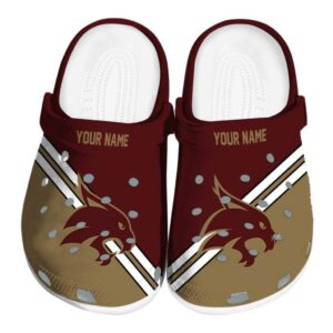 personalized texas state bobcats striped accents clog best selling