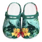 personalized texas state bobcats tropical vibes clog best selling