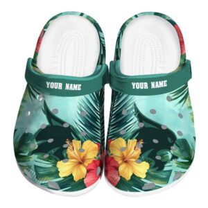 personalized texas state bobcats tropical vibes clog best selling