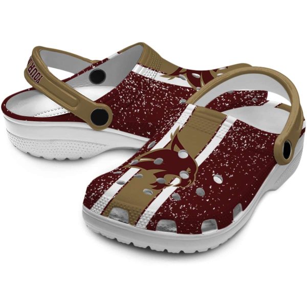 personalized texas state bobcats vertical stripes clog high quality
