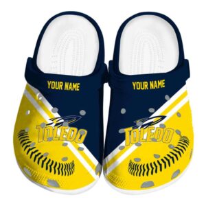 personalized toledo rockets baseball motif clog best selling