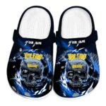 personalized toledo rockets gothic skull clog best selling