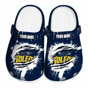 personalized toledo rockets splash motif background clog best selling