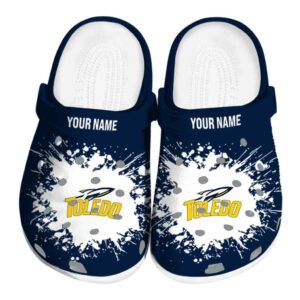 personalized toledo rockets splatter background clog best selling