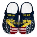personalized toledo rockets star spangled side pattern clog best selling