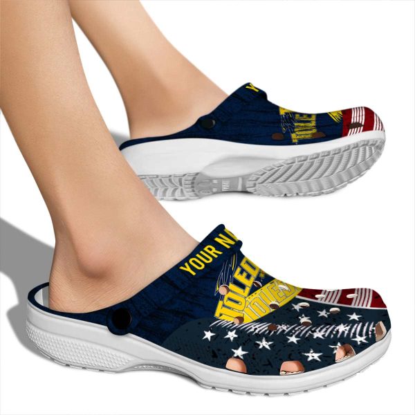 personalized toledo rockets star spangled side pattern clog fashion forward
