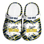 personalized toledo rockets zigzag paint burst clog best selling