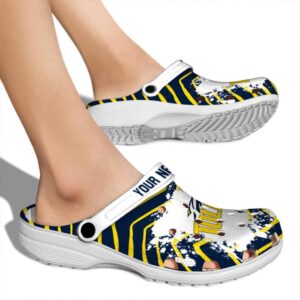 personalized toledo rockets zigzag paint burst clog fashion forward