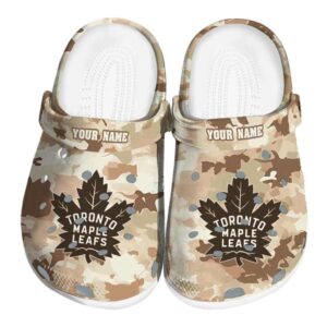 personalized toronto maple leafs desert camo clog best selling