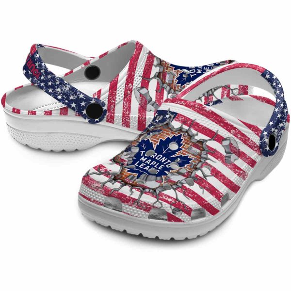 personalized toronto maple leafs freedom splinter clog high quality