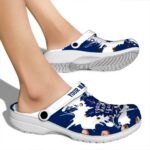 personalized toronto maple leafs splatter pattern clog best selling