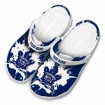 personalized toronto maple leafs splatter pattern clog best selling