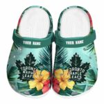 personalized toronto maple leafs tropical vibes clog best selling