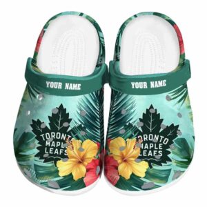 personalized toronto maple leafs tropical vibes clog best selling