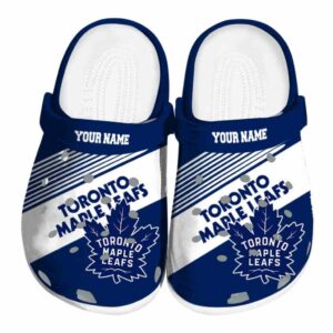 personalized toronto maple leafs vibrant dual tone clog best selling