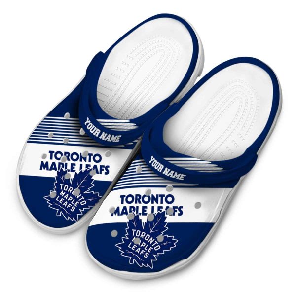 personalized toronto maple leafs vibrant dual tone clog latest model