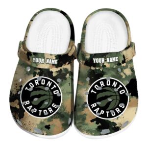 personalized toronto raptors camouflage craze clog best selling