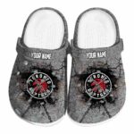 personalized toronto raptors cracked ground texture clog best selling