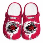 personalized toronto raptors splash motif background clog best selling