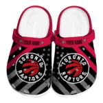 personalized toronto raptors star spangled graphic clog best selling